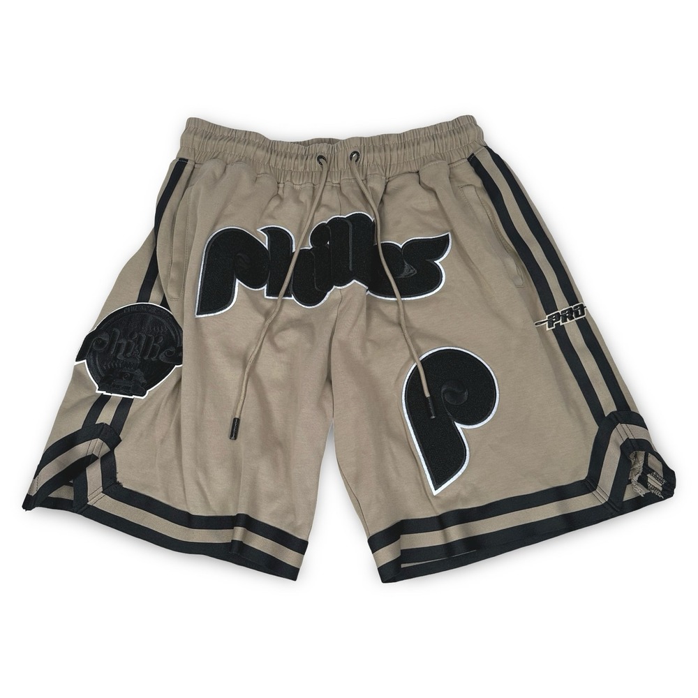 Pro Standard Philadelphia Phillies Cooperstown Shorts Mens XL Khaki Cotton MLB